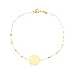 Pulsera Minimal Chic Personalizable Oro Amarillo Irantzuline