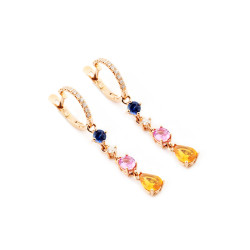 Pendientes Rainbow Oro Rosa Irantzuline