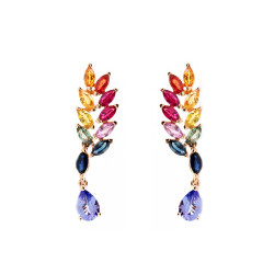 Pendientes Rainbow Oro Rosa Irantzuline