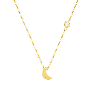 Collar Mykonos Luna Oro Amarillo Diamante Irantzuline