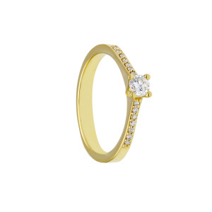 Anillo Emily Oro Amarillo Diamantes Irantzuline