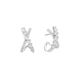 Pendientes Oro Blanco Diamantes Recarlo