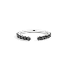 Anillo Oro Blanco Diamantes Negros Recarlo